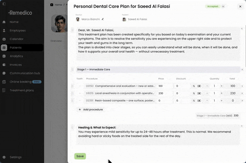 Treatment Plan Send Download