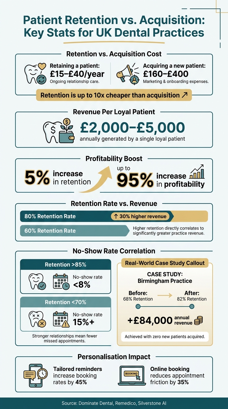 Patient Retention vs. Acquisition: Key Stats for UK Dental Practices