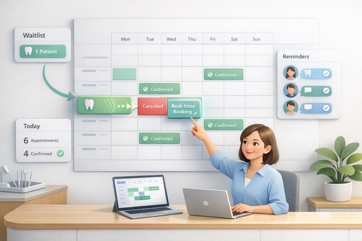How Dentist Scheduling Tools Reduce No-Shows and Boost Efficiency Cover Image