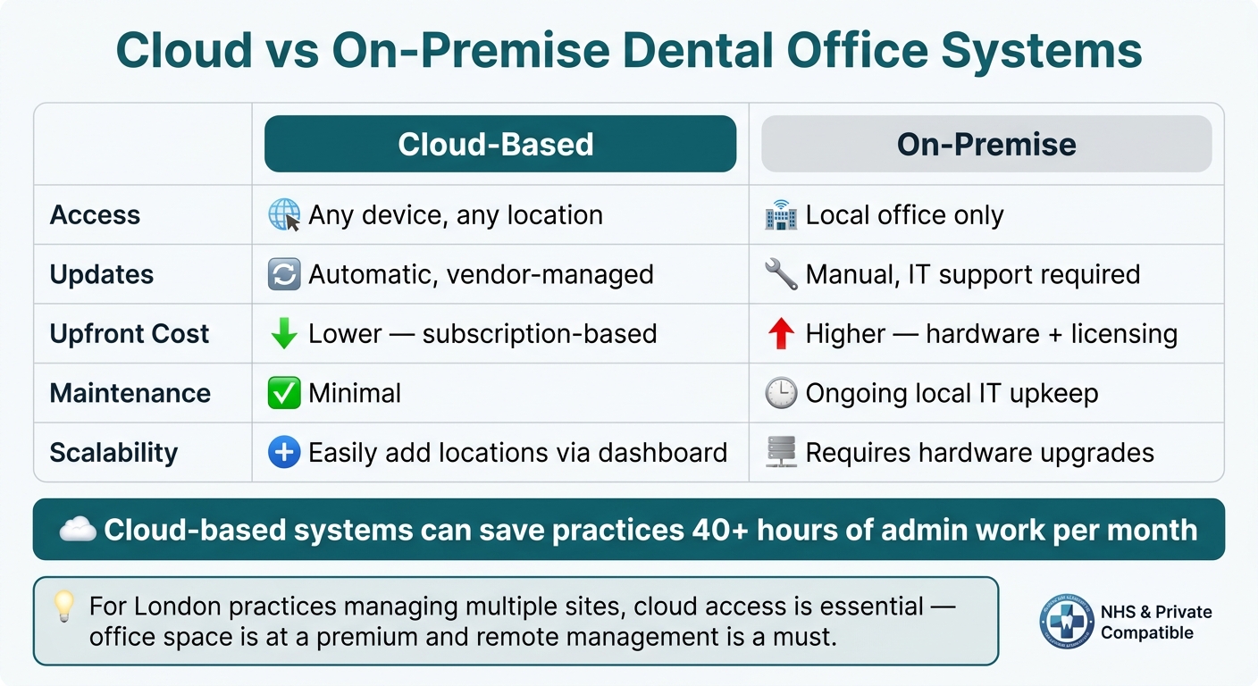 Cloud vs On-Premise Dental Software: Key Differences for London Practices