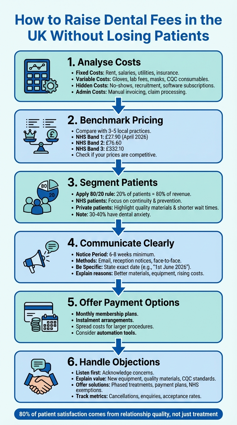 6-Step Guide to Raising Dental Fees Without Losing Patients