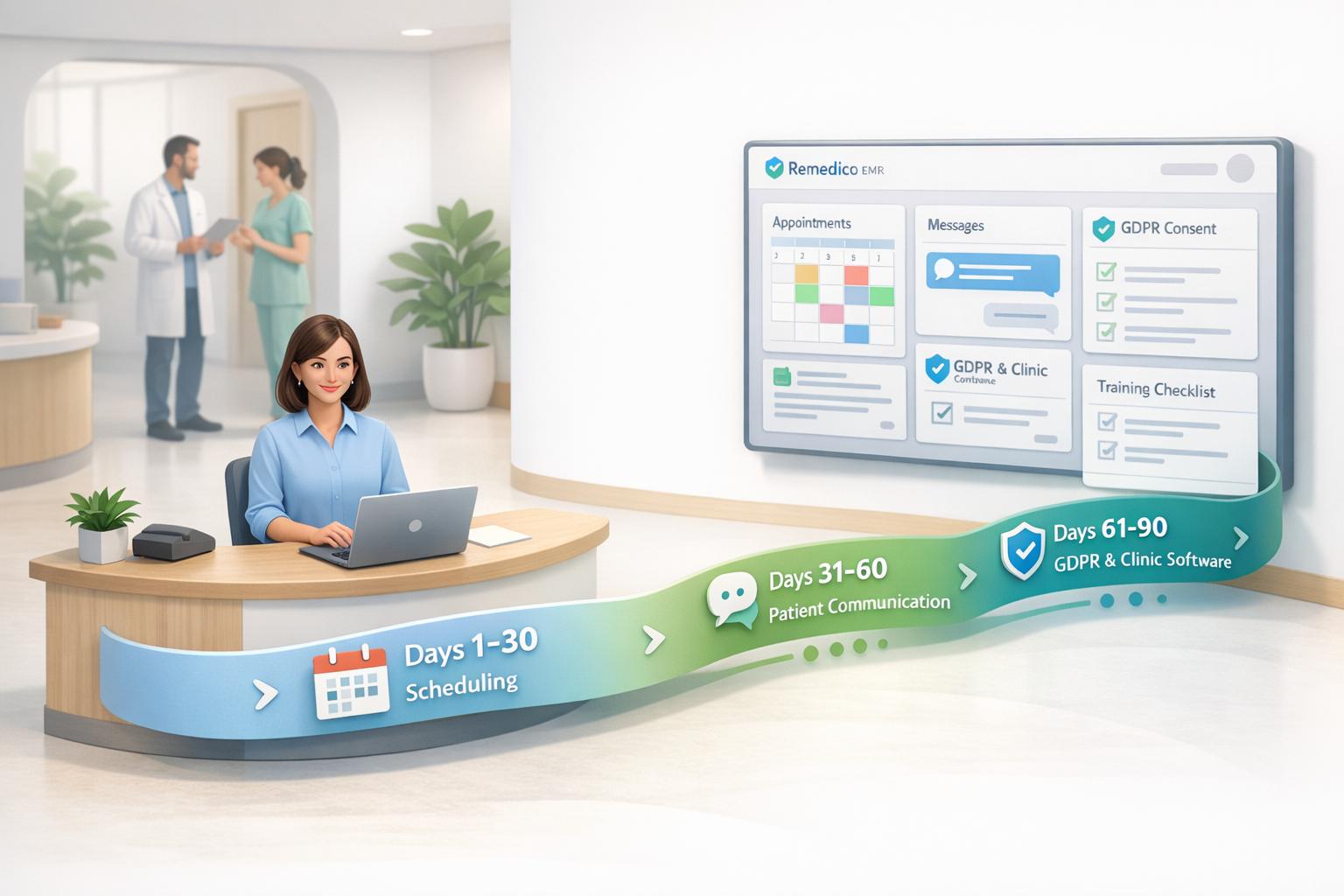 Dental Receptionist Onboarding Checklist for the First 90 Days Cover Image